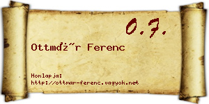 Ottmár Ferenc névjegykártya